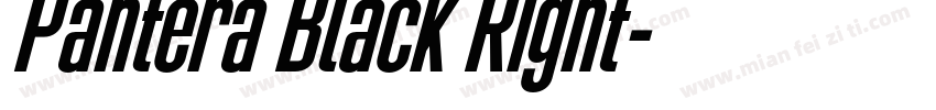 Pantera Black Right字体转换